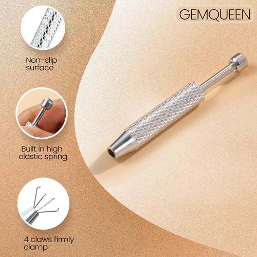 GEMQUEEN Piercing Ball Grabber Tool, 14-20G Taper for Changing Jewelry | Surgical Steel Flat Back Earrings Threader Tool Insertion Pin, Body Piercing Kit for Ear Rook Conch Nose Lip Jewelry Removal - style: Ball Grabber Tool