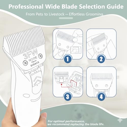 3FW Dog Grooming Blade Compatible with Andis, Wahl, Oster A5 Clippers | Cut 13mm (1/2"), For Large Dogs, Cats, Other Pets - size: 3fw-13mm