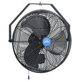 iLiving Wall Mounted Variable 14 Inches Speed Indoor/Outdoor Weatherproof Fan, Industrial grade for Patio, Greenhouse, Garage, Workshop, and Loading Dock, 2473 CFM, Black - size: 14-Inch