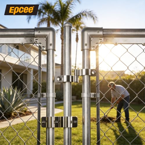 2 Pack 1-5/8" x 1-5/8" Chain Link Fence Gate Hinge, 304 Stainless Steel Heavy Duty Male Female Post Hinges with Bolts and Nuts - color: 1-5/8", size: 1-5/8 Inch