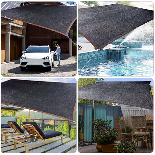 90% Shade Cloth,8 x 10 FT,Tear Resistant Sun Shade Net with Reinforced Grommet,Durable Garden Shade Tarp Cover for Greenhouse,Sunshade Outdoor Patio and Pergola,Chicken Coop,Plant Cover,Black - size: 8×10FT