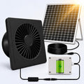 Solar Fan for Chicken Coop,25w Panel Powered +Rechargeable Battery | 8-inch Waterproof Solar Exhaust Fan Kit for Outside Greenhouse,Shed,Attic,Barn & Dog House，2600RPM ,430CFM