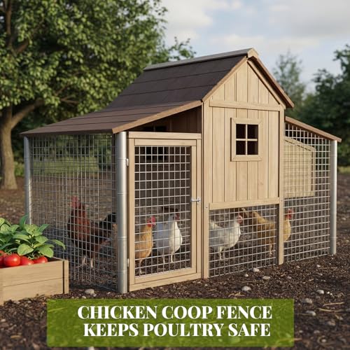 Gisafai 60in x 80ft Welded Wire Fence, 2 Inch x 4 Inch 16 GA, Galvanized Metal Garden Fence Roll Wire Mesh Netting for Goat Deer Cattle Animal Enclosures and Yard Vegetable Plant Protection,Silver | Metal Chicken Wire Fence, Hardware Cloth Wire Roll, Cage