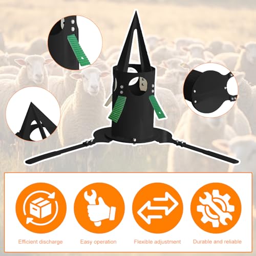Bulk Bag Unloader for Animal Feed, Grain & Fertilizer | FIBC Big Bag Dispenser | Heavy-Duty, Portable Tool for Farm, Warehouse, Construction - color: Black