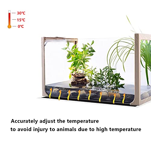 Reptile Heating Mat, 2PCS Reptile Heating Pad with Temperature Adjustment for Reptiles Tortoise Snakes Lizard Gecko Hermit Crab Amphibians - Removable Terrarium Heat Mats(7W, 6x11 inches) - size: 2PCS,7W