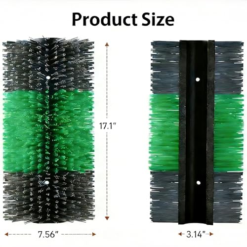 Livestock Scratching Brush Massage Grooming Brush for Cattle Horse Goat Sheep Cow Easy Fence Post Installation with 8 Screws
