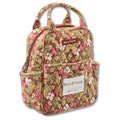 Bella Taylor Lunch Tote, Quilted Lunch Bag, Autumn Garden | Lightweight quilted cotton lunch box, easy-to-clean PEVA lining, 3 outside/1 inside pocket, durable construction - color: Autumn Garden
