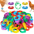 MEWTOGO 17-23mm Adjustable 100 Pcs Chicken Leg Bands | Colorful Easy to Read Numbered Chicken Identification Leg Rings, Durable Poultry Leg Bands for Ducks Goose Turkey Small Birds