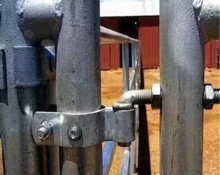 J-Bolt Post Hinge with 5/8" Hinge Pin Galvanized Post Gate Hinge for Chain Link Fence, Washers & Nuts Included (12" (2 Pcs)) - size: 12" (2 Pcs)