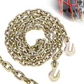 AAIN G80 Heavy Duty Transport Chain 5/16Inch x 10Ft, Load Binder Tow Chains | with G70 Clevis Grab Hooks, 4,900 lbs Safe WLL for Loading Tie Down Fixed Cargo Flatbed Truck Trailer - size: 5/16 Inch - 10 FT, style: 1 Pack