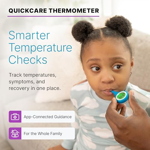 Kinsa Smart,Fever, Digital Medical Baby, Kid and Adult Termometro - Accurate, Fast, FDA Cleared Thermometer for Oral, Armpit or Rectal Temperature Reading - QuickCare | Fast, accurate, FDA-cleared medical termometro for babies, kids and adults