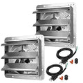 iPower 12 Inch Shutter Exhaust Fan Aluminum High Speed 1620RPM, 1800CFM, 2-PACK, Silver - style: Exhaust Fan