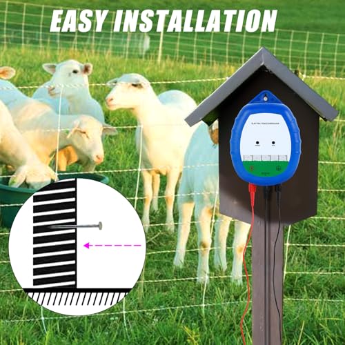 Electric Fence Charger - Multi-Powered, 8 kV, 0.5 Joules Output Energizer, Ideal for Livestock, Pet, Poultry, Gardens, Orchards Protection - Up to 5-Mile Range