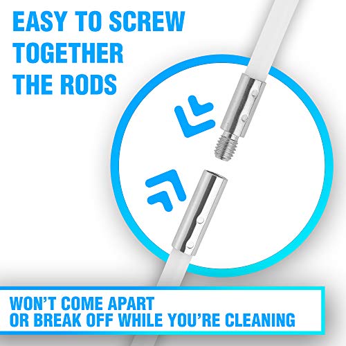 The Professional Dryer Vent Cleaner Kit -(20-Feet) Innovative Lint Remover Reusable Strong Nylon| Flexible Lint Brush with Drill Attachment for Faster Cleaning - size: 20 feet