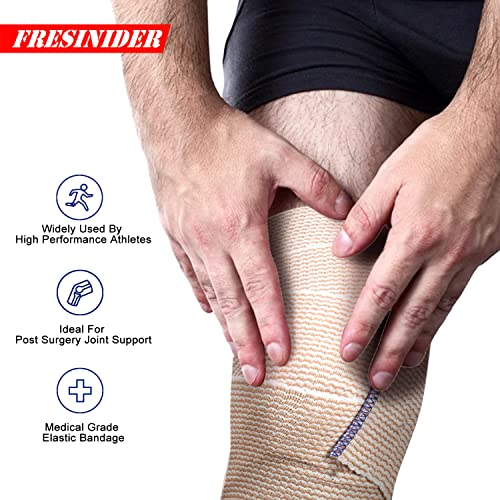 FRESINIDER Premium Elastic Bandage Wrap 3 Inch, 8 Pack, Hook and Loop | Versatile 3-Inch Cotton Compression Wrap for Ankle, Wrist and Elbow; Secure Ends for Sprains, Swelling and Sports Recovery. - color: 8 Pack X 3 Inches