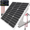 50W/12V Solar Panel Kit, Solar Battery Trickle Charger Maintainer + Waterproof Controller + Adjustable Mount Bracket for Automotive Motorcycle Boat Marine RV Camping Roof - size: 50W