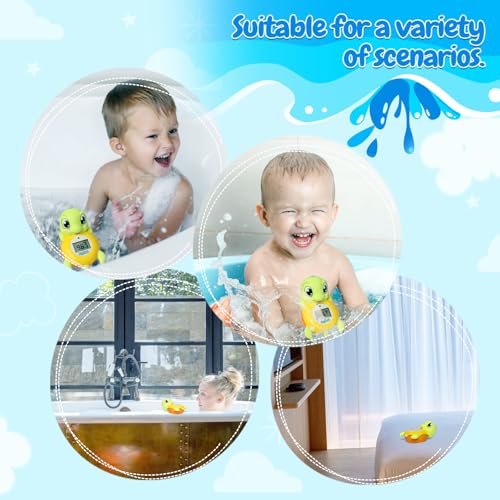 Backstroke Sea Turtle Baby Bath Thermometer,The Infant Baby Bath Floating Toy Safety Temperature Water Thermometer, BPA Free, New Baby Essentials | BPA Free Infant Baby Bath Floating Temperature Toy ，Water Thermometer, New Baby Essentials - color: YELLOW