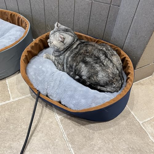 USB Pet Heating Pad – Turns Any Pet Bed Heated (Use Inside Bed), 5V/2A Required, 5-Temp & Timer, 140°F Auto Shut-Off, Waterproof Warmer for Cats/Dogs, Power Bank/Wall Powered (12"x16") - size: 12"x16"