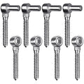 Insaga Cast 304 Stainless Steel Gate Hinges Heavy Duty, 4Pair Heavy Duty Gate Hinge, M16 Wood Gate Hinge, Partial Thread Hook and Eye Hinges, Gate Hinges for Wooden Gates Fences - color: M16 Hook and Eye Hinge-4Pair