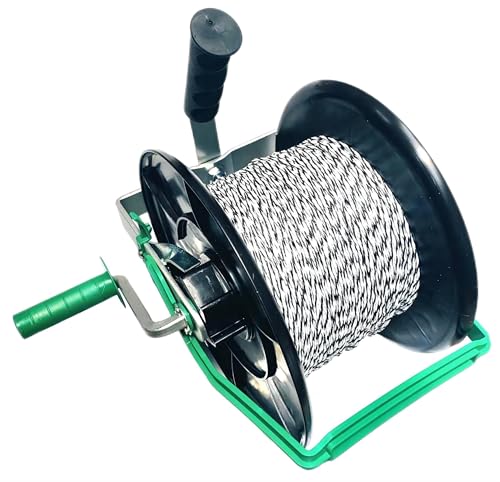 PK1 Electric Fence Polywire 6 Conductors 1312 Feet Pre-Spooled on 3:1 Standard Geared Reel - size: 1312 ft x 6 wires x 1 standard reel