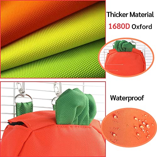 JanYoo Hay Feeder for Guinea Pigs Rabbit Food Dispensers Bag Rack Storage Manage Hanging Feeding Large Capacity 0.26lb - color: B-Carrot