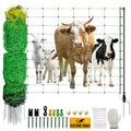 Electric Fence Netting, 35.43" H ×164 L' Portable Livestock Fencing for Sheep, Cattle, Net Fencing Kit with 14 Posts Double Spiked, Movable Poultry Netting for Backyards, Homesteaders, Farms Ranches - size: 164 * 35.43
