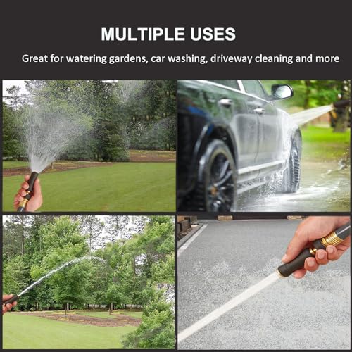 Brass Hose Nozzle, Heavy-Duty Adjustable Garden Twist Hose Nozzle Shut Off Valve, Suitable for Cleaning Car, Watering Flowers, Lawns, Cleaning Ground (2 Pack) - style: nozzle -2P
