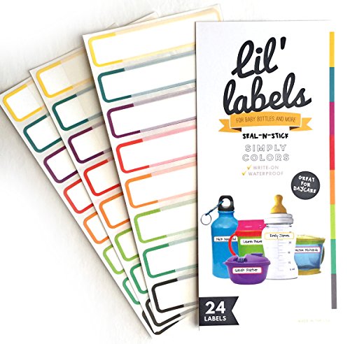 Bottle Labels, Write-On, Waterproof Labels, Self-Laminating for Baby Bottles for Daycare, Dishwasher-Safe (Variety Set of 3) - color: Variety Set of 3