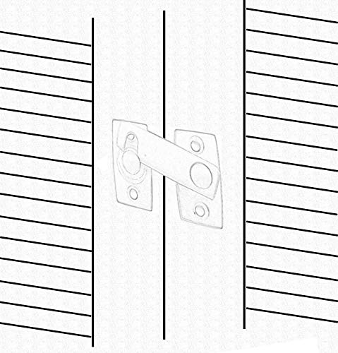 Solid Brass Shutter Bar/Door Latch, 7/8" x 2-3/32", Matte Black, 1 Pack, Made in Taiwan - color: Matte Black, size: 1 Pack