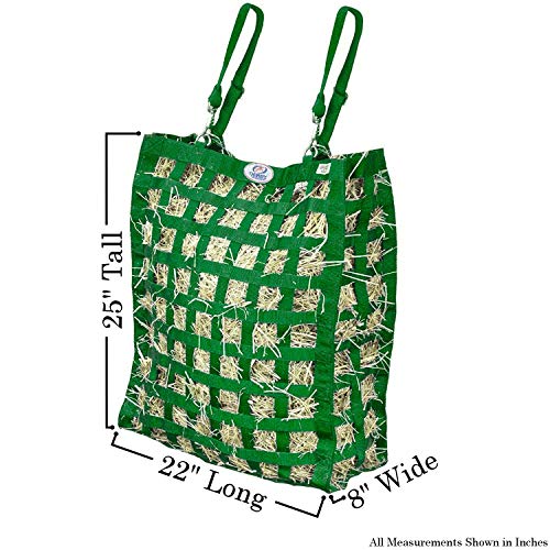 Derby Originals Superior Slow Feeder Horse Hay Bag with Super Tough Bottom and 1 Year Warranty - color: Hunter Green
