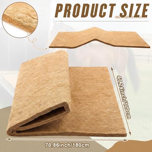 Tinideya Horse Trailer Mat 4x6 ft, Natural Coconut Coir, Heavy Duty Woven Design for Horse & Livestock Trailers, Durable Flooring Padding, Easy to Clean, Indoor & Outdoor Use