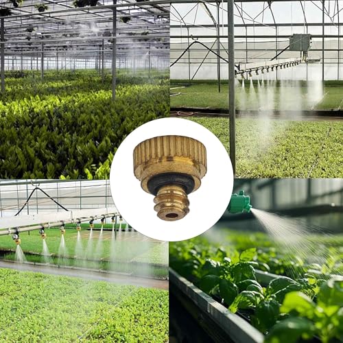 20Pcs 0.4mm Orifice Brass Misting Nozzles Heavy Duty Water Mister Nozzle for Outdoor Garden Patio Cooling System, Greenhouse & Dust Control, Anti-Clog Fog Sprayer
