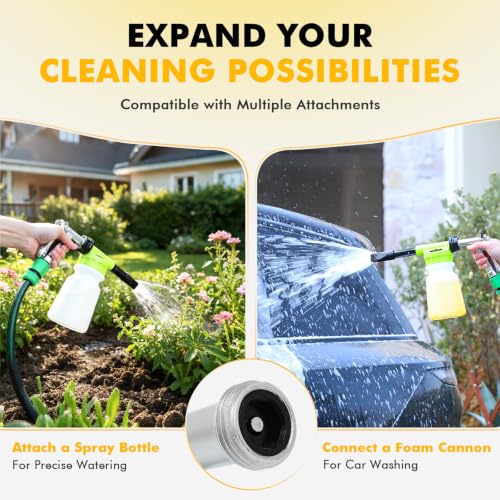 RESTMO 2 Pack 100% Metal Rust-Proof Chrome Garden Hose Nozzle Heavy Duty | 5X Lifespan Zinc Alloy Pistol Grip Hose Sprayer Nozzle, Leak Proof, Threaded Front, Idea for Car Washing, Plant Watering - size: 2 Pack