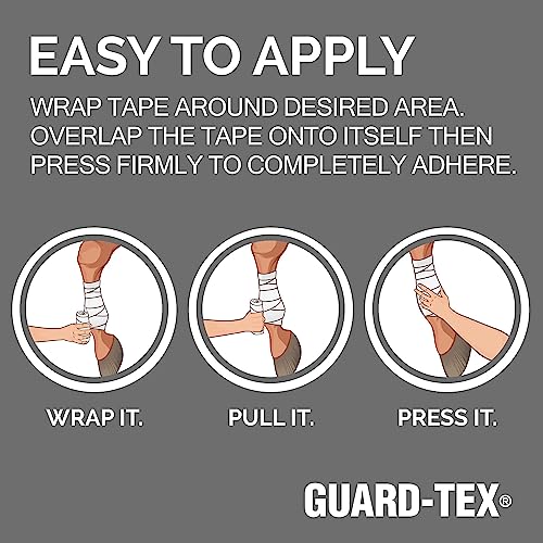 White Leg & Tail Wrap - 3" x 30 Yards Self Adhesive Waterproof Vet Wrap for Horses, Dogs & Other Animals - Cohesive Vet Tape, Pet Bandage, and Wound Wrap
