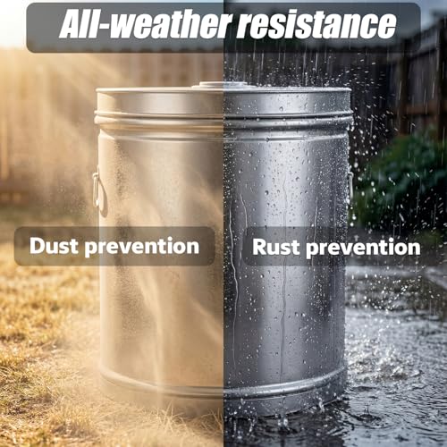 6.5 Gallon Metal Pet Food Storage Container Set with Stainless Steel Bucket, Scoop and Bowl, 30 Lbs Large Metal Dog Food Bin with Airtight Lid Suitable for Dog Cat Chicken Pet