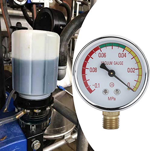 G1/4 Male Thread Milker Vacuum Regulator Gauge, Vacuum Regulator & Gauge Tee Adapter for Cow Goat Milker Hine, for Cow and Goat Milking Hines