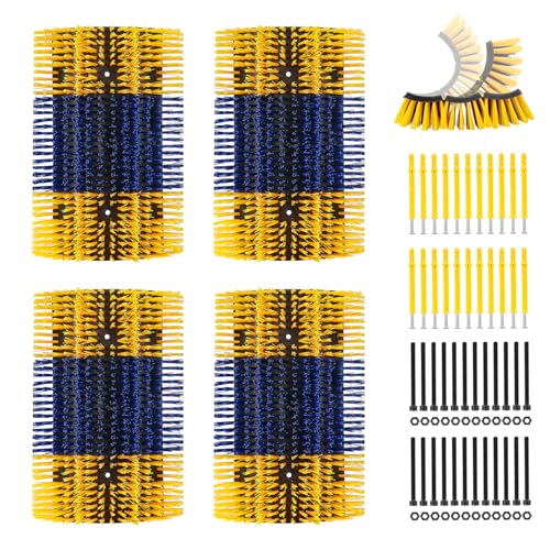 Livestock Scratch Brush, 4Pcs Cattle Scratcher Brush for Grooming, Upgraded Extra Large Horse Brush, Relieve Itching on the Back, Goat Scratcher for Horse, Cow, Pig, Sheep (XL Size Yellow) - size: 4-PACK XL BRUSH