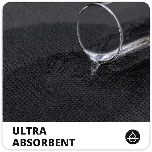 Bosap Bath Mat,Ultra Thin Bathroom Runner Rugs,Large Bath Mats for Bathroom,Quick Dry,Non-Slip,Machine Washable,Low Pile,Bath Rug,Shower Outside,Sink,Home Decor Accessories.Black,3'x4'(36x48inch) - color: Black, size: 3' X 4' (Rectangular)