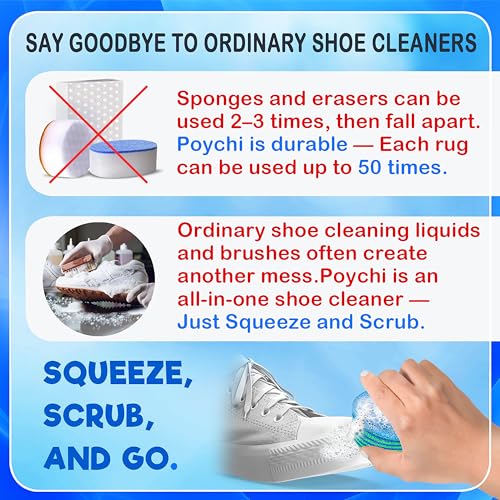 Shoe Cleaner Kit – Portable Sneaker Soles Scrubber Rag for Leather, Suede & More