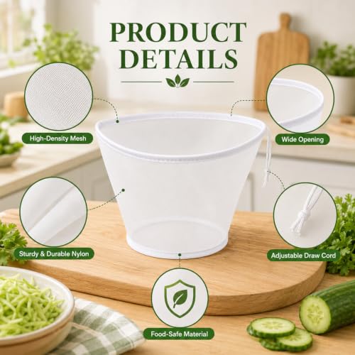 3Pcs Organic Cotton Cheesecloth Bags,Reusable Straining Bags for Nut Milk, Soy Milk, Dumpling Fillings, and More (Small * 1 + Medium * 1 + Large * 1)
