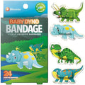 BioSwiss Bandages, Dino Shaped Self Adhesive Bandage Set, Latex Free, Sterile Wound Care, 24 Count - size: 24-Count Box, style: Baby Dino