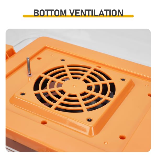 56-Egg Incubator with Automatic Turner, LED Candler, Auto Temp and Humidity Control, 110V, 16.14x16.14x6.69 Inch