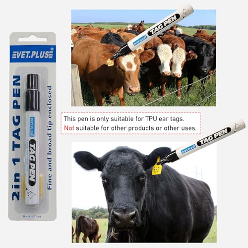 VET.PLUS Ear Tag Marking Pen With Special Strong Penetration Ink Waterproof Writing Long Lasting and Not Fade for Cattle Ear Tag (1)