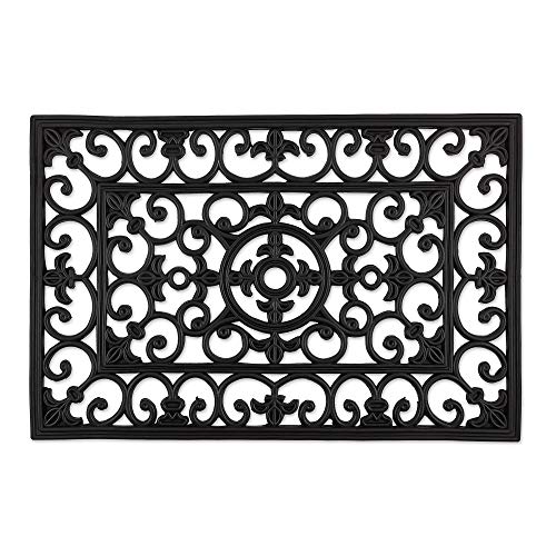 DII Rubber Doormats Collection All Weather, 18x30, Natural Wrought Iron - color: Natural Wrought Iron, size: 1'6" x 2'6" (Rectangular)
