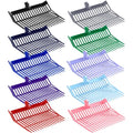 Lasnten 10 Pcs Manure Fork Replacement Head Bulk with 18 Tines | Pitch Fork Head with Screws and Nuts, Durable Stable ABS Plastic, Gardening Horse Stall Picking up Manure Grass Hay