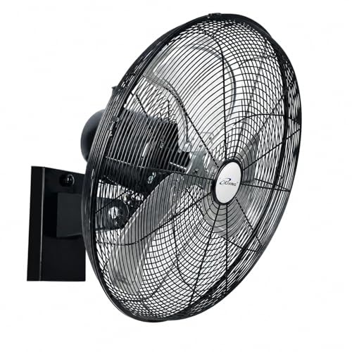 iLiving 18" Outdoor Oscillating High Velocity Wall Fan with 4150 CFM Heavy Duty Weatherproof Motor, Variable Speed Adjustment for Workshop, Garage, Patios, Commercial and industrial, 18 inch,Black - size: 18-Inch