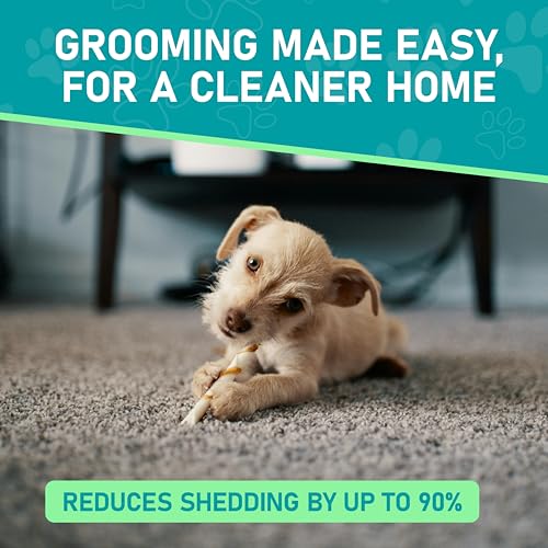 Maxpower Planet Pet Grooming Brush - Double-Sided Undercoat Rake for Dogs and Cats, Extra Wide, Reduces Shedding by 95%, White | White, Dual-Sided, Dematting, Deshedding, Detangling, Removes Dander, Trapped Dirt, Non-Slip Handle - color: White, size: Larg