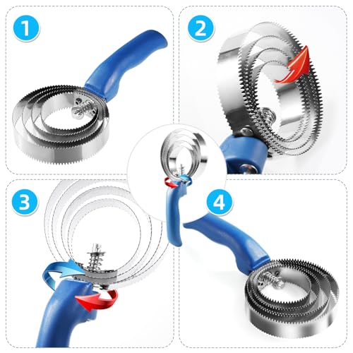 Double Sided Stainless Steel Curry Comb With Soft Grip, Shedding & Grooming Tool For Dogs, Cattle & Horses (Blue) - color: Blue