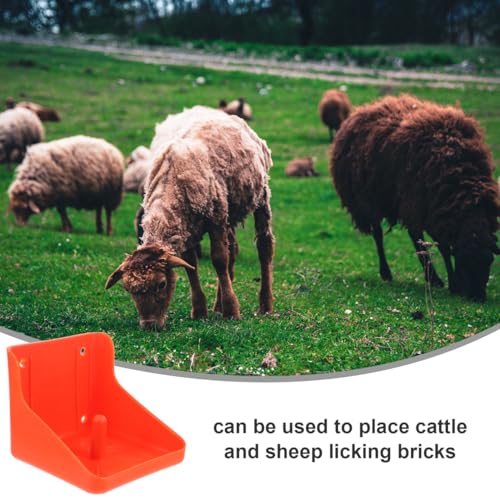 Toddmomy Salt Block Holder for Livestock Thickened Salt Blocks Box for Cattle Sheep Goats Lick Mount and Feeding Tray Easy to Assemble Farm Feeding Accessory 6.69 X 6.69 X 5.70 in