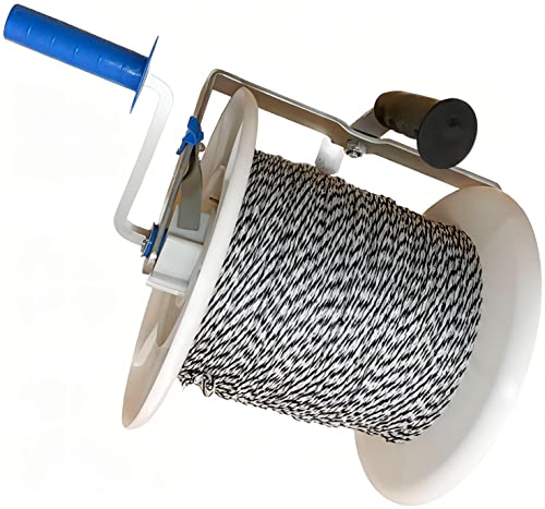 Electric Fence Mega 3:1 Geared Reel Prewound 2296ft 6 Strands Polywire PK1 - size: 2296 ft x 1 Mega Reel